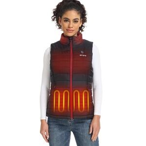 Ororo Women's Heated Vest - Black and Red